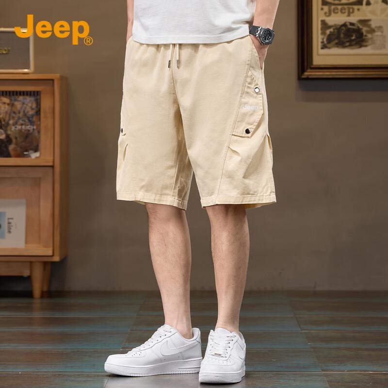 Мужские повседневные шорты-бермуды JEEP из 100% хлопка M хаки