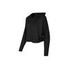 Solid Color Zip-Up Sports Hoodie Quick-Dry Sun Protection Jacket Women Outerwear Carbon-Black P224W057-0018