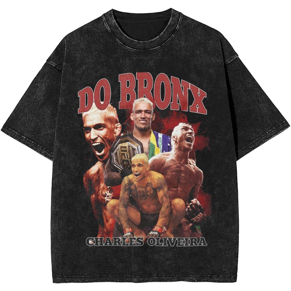 

Charles Oliveira Do Bronx Boxing T Shirt Hip Hop Washed Cotton Harajuku T-Shirts Vintage Men Women Streetwear Summer Tee Shirt 2XL