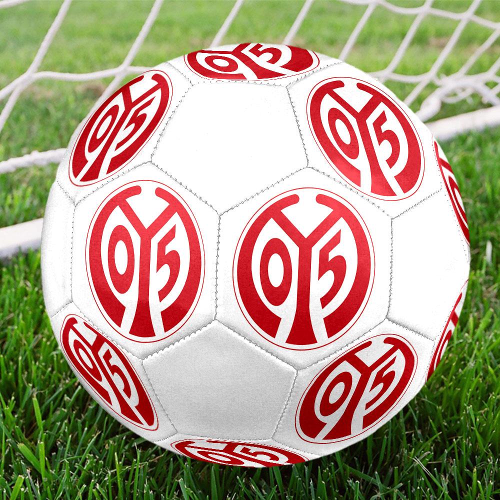 FSV Mainz 05 Size 5 Soccer Ball, Machine-Stitched PVC, Durable & High Bounce, All Ages Fit, Fan Merchandise, Matches & Outdoor Use.