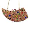 Women Gold Crystal Evening Clutch Bags WHTUOHENG Wedding Corn Party Cocktail Rhinestone Minaudiere Handbags Day Clutches Bags
