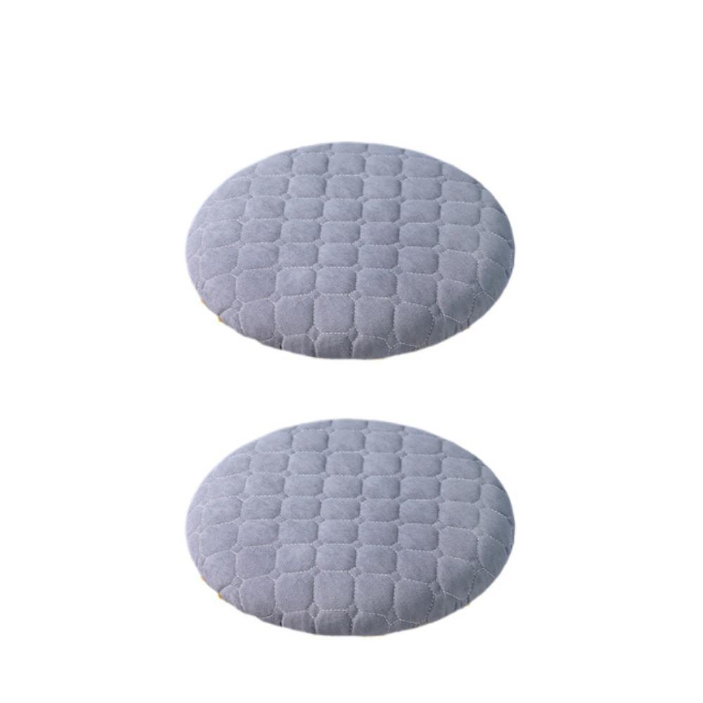 2Pcs Anti Dirty Thick Round Cushion Universal Soft Material Seat Mats Elastic Edge Anti-Slip Stool Seat Cushion Bar Counter