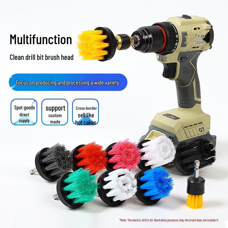 2-Inch Conical Electric Drill Brush for Kitchen Tile, Car Wheel Hub, and Floor Cleaning