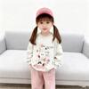 Fleece-Lined Puppy Sweatshirt for Girls: Autumn/Winter Casual Sports Top Outerwear