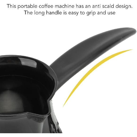 Electric Turkish Coffee Maker, 600ml Portable Electric Turkey Coffee Pot Stainless Steel Arabic Greek Turkish Coffee Maker, Anti Scald Tea Maker