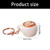 Smooth Solid Plastic Coffee Cup Keychain Portable Design Anti-stress Toy  Spare Time Fun