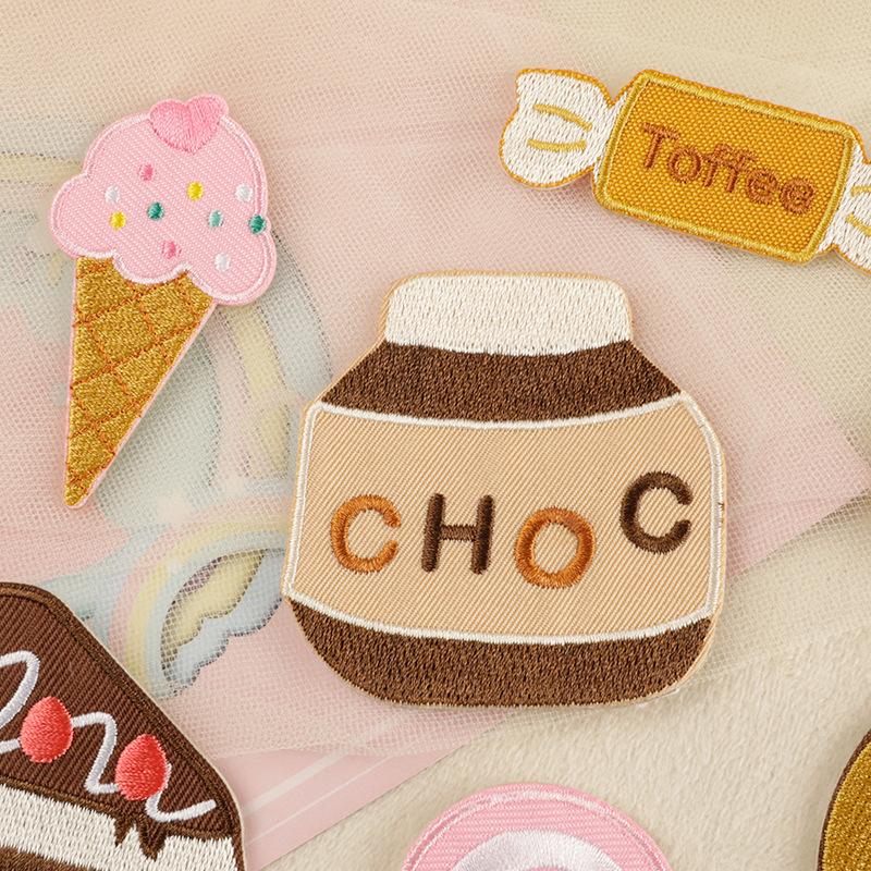 Embroidery Label Embroidery Sticker DIY Hand Account Shoes and Hats Food Cake Patch Sticker Accessories Original Cloth Sticker