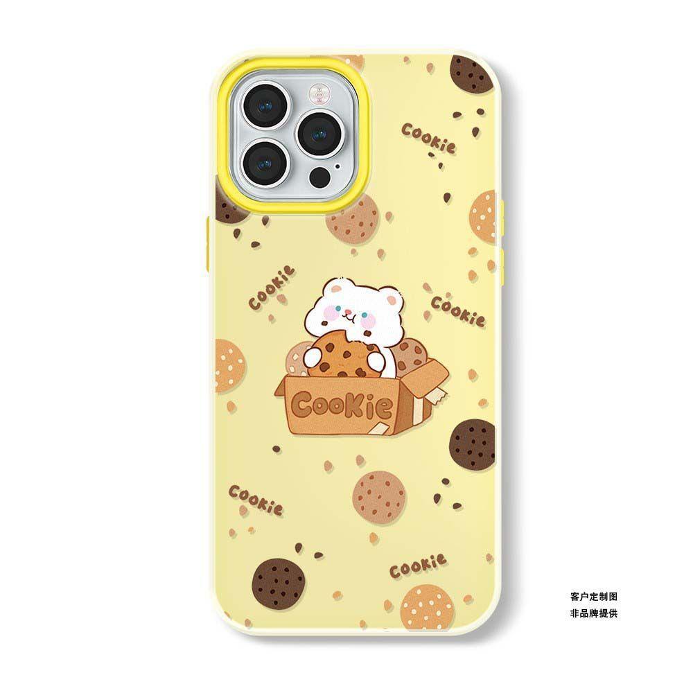 Biscuit bear is suitable for Apple 16/17promax mobile phone case iPhone15 skin scrub 13/12 jelly 14.