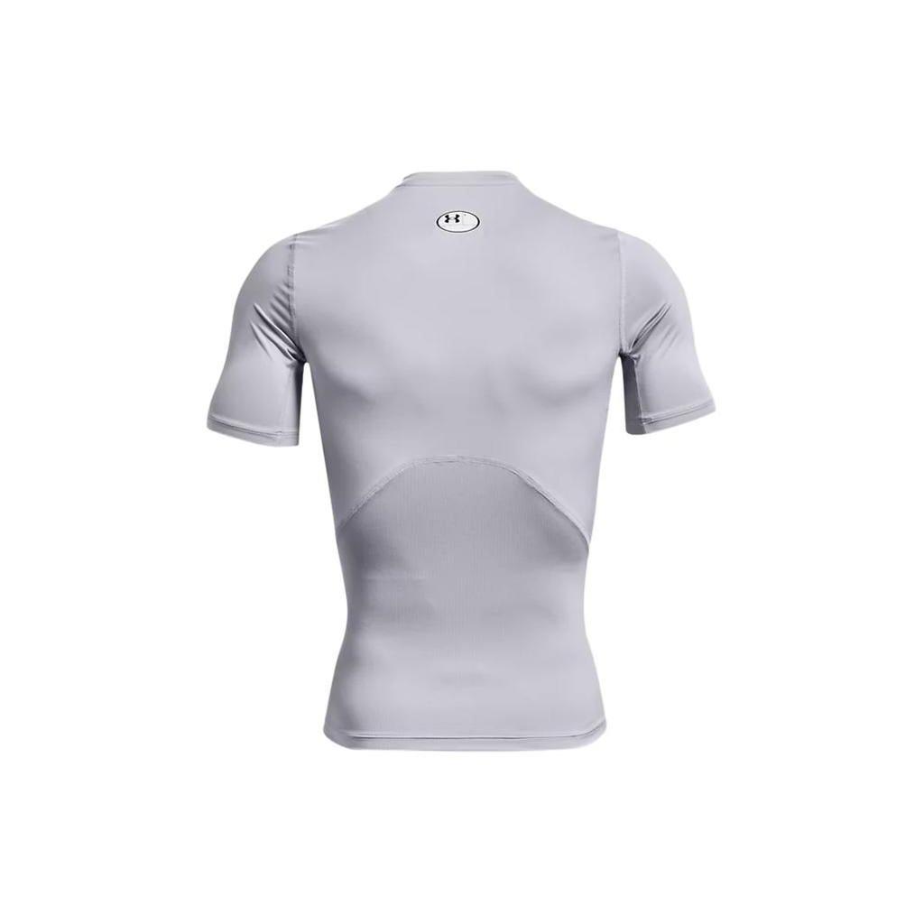 Under Armour Mens HeatGear® Short Sleeve Printed Crew Neck Casual Slim Fit T-Shirt Men Tops Gray 1361518-011