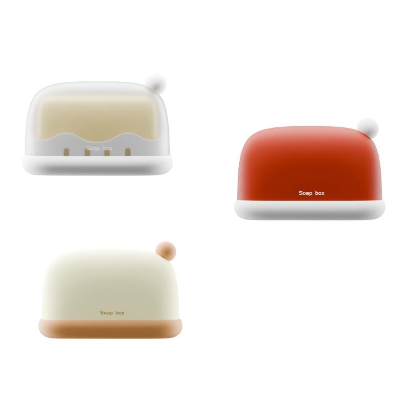 Travel Use Soap Dish With Drainage System Plastic Soap Container Box For Home Use and Business Trip Soap Organization