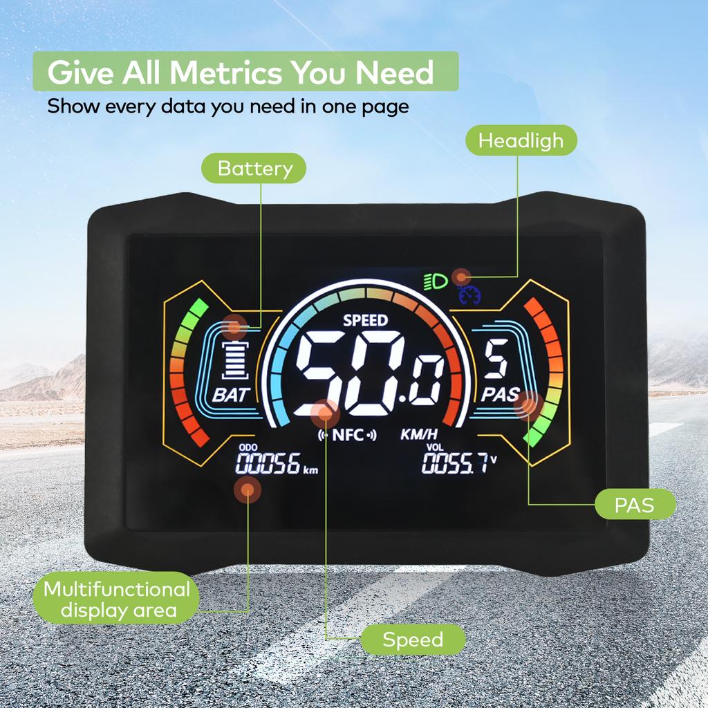 H7C [Haytrix] Electric Bicycle Computer LCD Digital Wired Cycling Computer Speedometer Odometer Backlight IP67 Road Bike