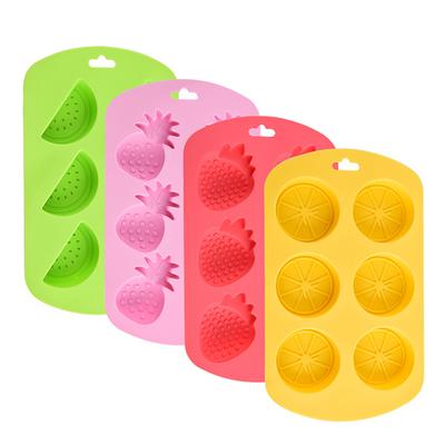 Fruit Shaped Silicone Mold, Watermelon/Strawberry/Lemon/Pineapple Silicone Mold For Candy, Chocolate, Fondant, Cake Decoration