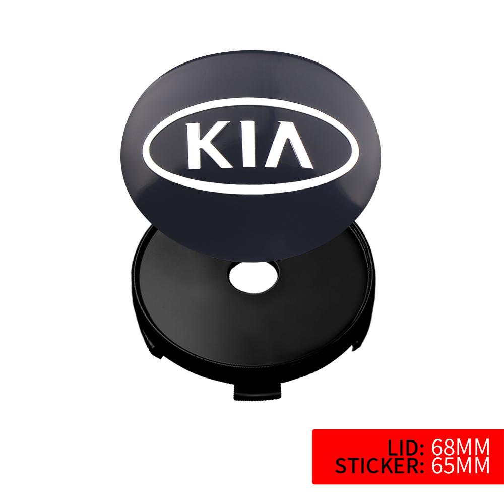 4 ks 56/60/65/68MM Pro KIA Rio Ceed Sportage Cerato Soul Sorento Picanto Optima Krytky středových kol auta Samolepka na kryt kola