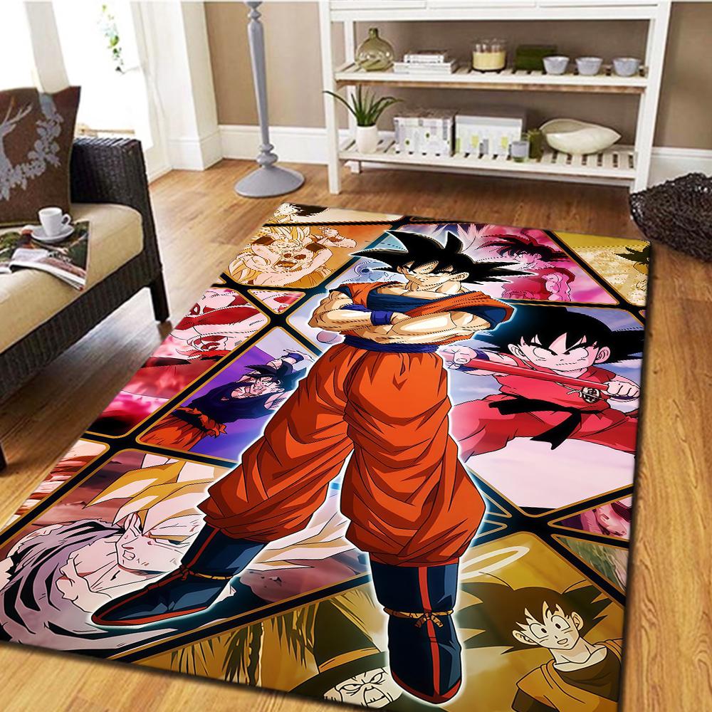 Son Goku Digital Print Carpet, Bedroom Play Mat, Home Decor Floor Rug, Cool Movie Themed Mat -HYQ17