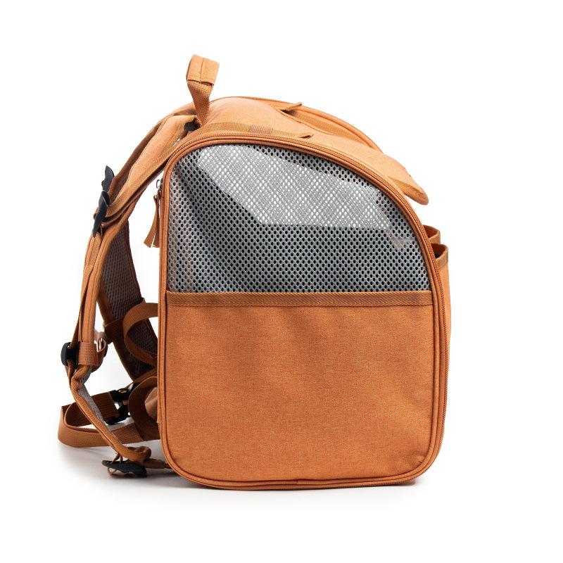 Expandable Breathable Cat Backpack with Double Shoulders - Portable Space Capsule for Large Cats