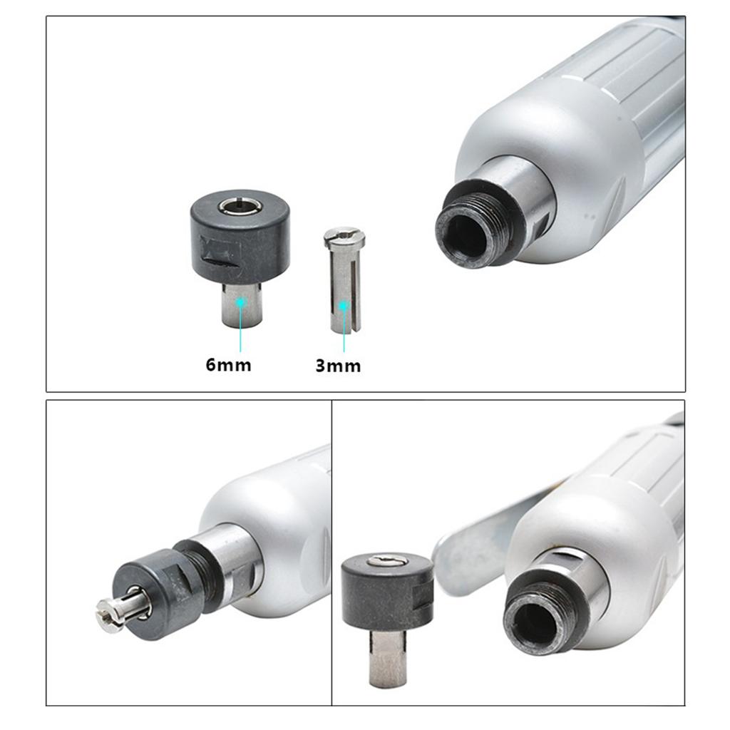 Tire Repair Tool 1/4in Pneumatic Angle Grinder Grinding Engraving Polishing Machine 25000RPM Air Die Grinder with Wrench