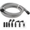 AN-6 Kraftstoffschlauch-Kit 3 Fuß Vakuumschlauch Automobil-Kraftstoffschlauchadapter 90-Grad-Adapter 45-Grad-Adapter 1 Satz CPE Edelstahlgeflecht