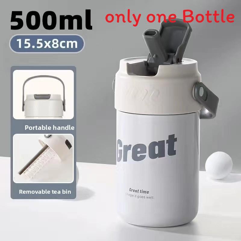 Modern Minimalist 316 Stainless Steel Travel Mug With Tea Separator For Office And Commuting