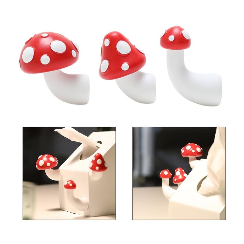 Harz Magnetischer Aufkleber Cartoon 3D Roter Pilz Kühlschrankaufkleber Kreativ