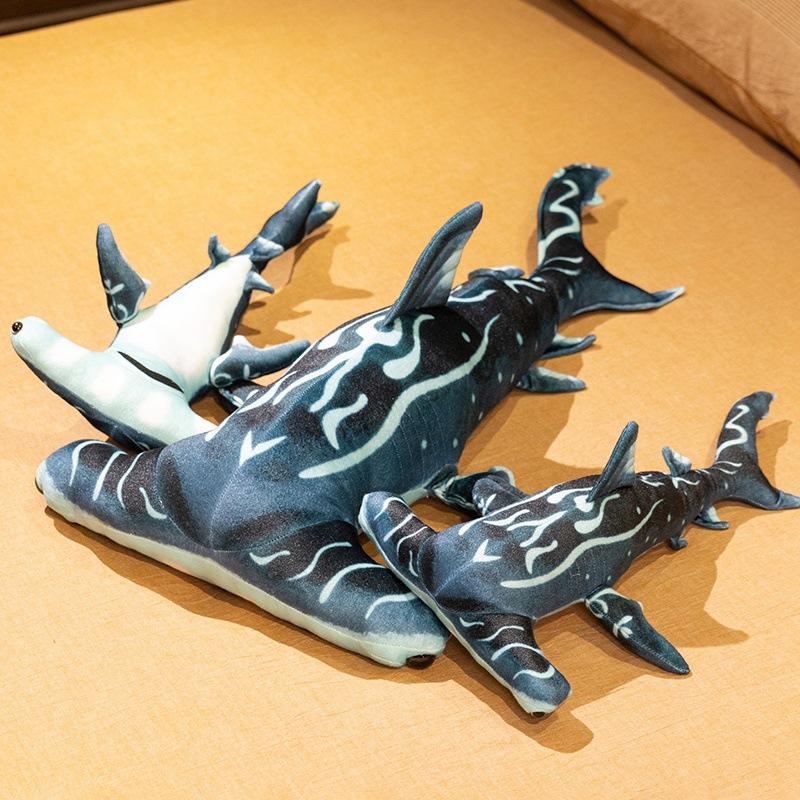 Cartoon Simulation Hammerhead Shark Fish Doll Plush Toy Aquarium Shark Doll Children'S Company Soothing Cloth