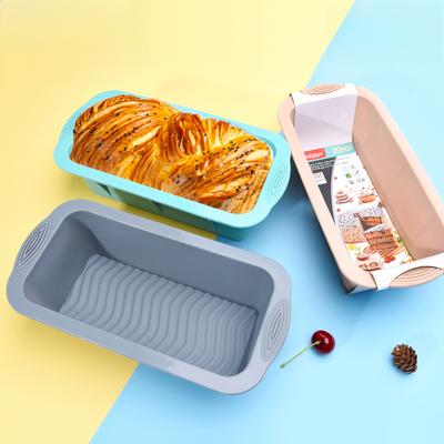 3D Silikon Kastenform, Antihaft Rechteckige Backform, Ofenfest Wiederverwendbare Kuchenform für Hausgemachtes Brot Kuchen Einfach zu lösen