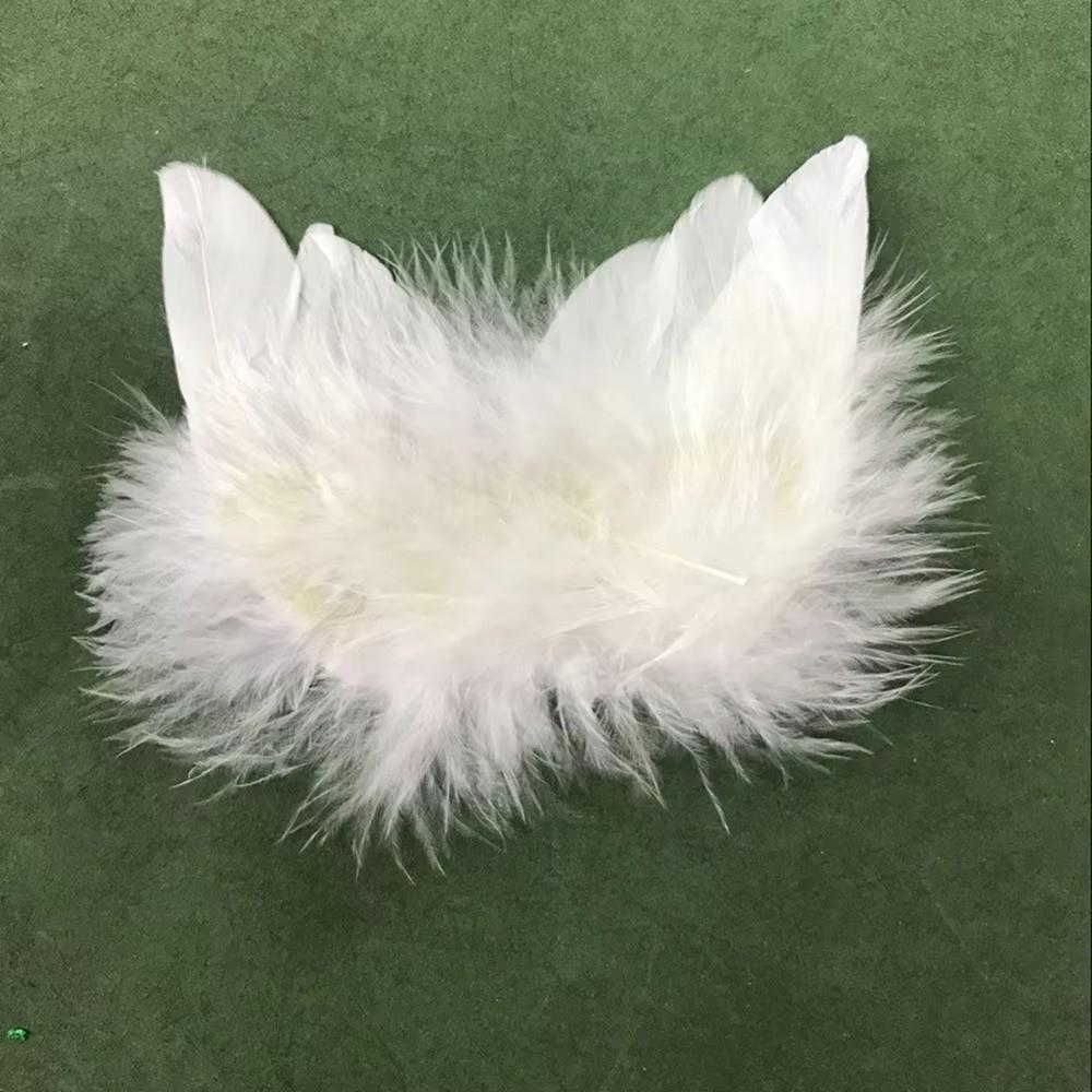 5Pcs White Feather Angel Wings Hanging Christmas Tree Ornaments Christmas Tree Decor