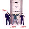 3x 1/64 Cops and Thief Figures Model Resin Figurines S Gauge Desktop Ornament Sand Table Layout