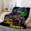 Custom Name Pink Hair Warrior Blanket for Couch & Bed, Plush Cozy Fuzzy Blanket Super Soft & Warm Blankets for Fall and Winter. 0908173