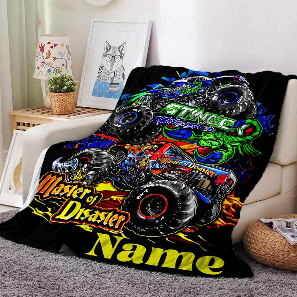 Custom Name Pink Hair Warrior Blanket for Couch & Bed, Plush Cozy Fuzzy Blanket Super Soft & Warm Blankets for Fall and Winter. 0908173