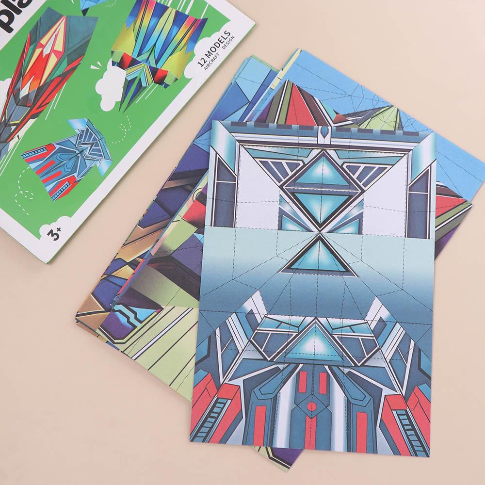 Montessori Airplane Origami Set Art Learning Versatile Paper Aircraft Toy Boys Baby Girls