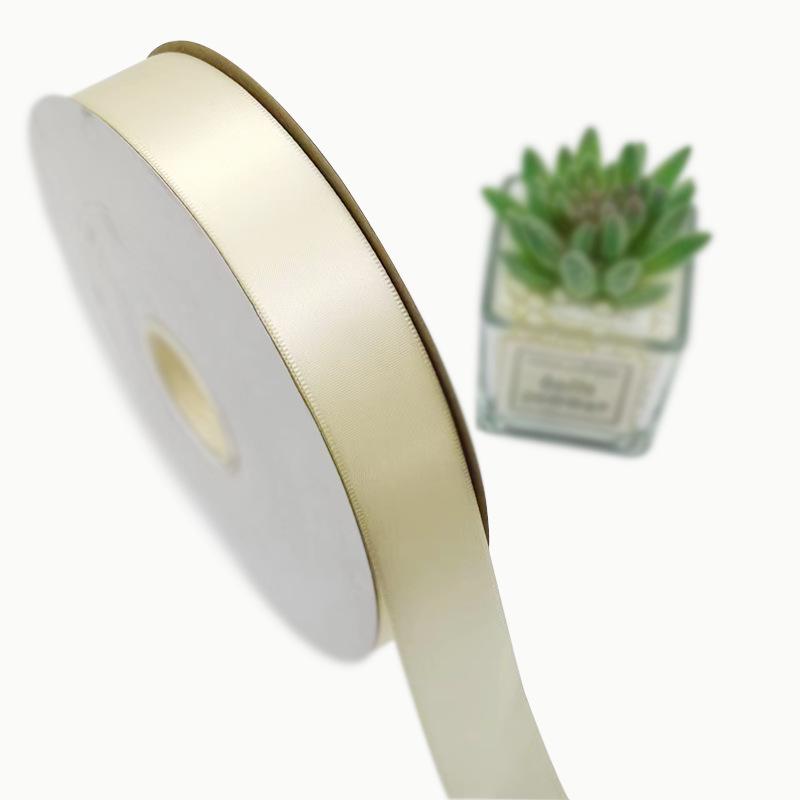 Milky White Polyester Ribbon for Gift Packaging (0.6-5cm)