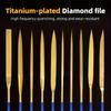 1Set Titanium-Plated Diamond File Set High Frequency Quenching Strong and Wear-Resistant - Industrial Grade