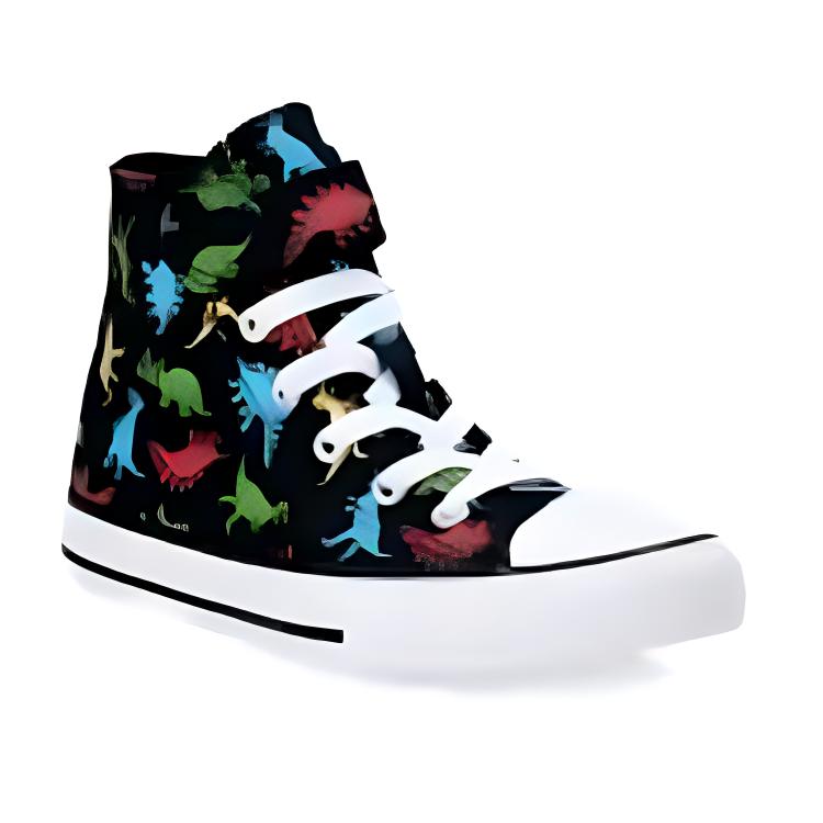 Converse Chuck Taylor All Star Shock Absorbing Durable High Top Canvas Shoes Kids Sneakers Black Green A01666C