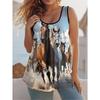 Large Size Women's Summer Sleeveless 3D Floral Loose Vest Fashionable Comfortable Breathable Vest