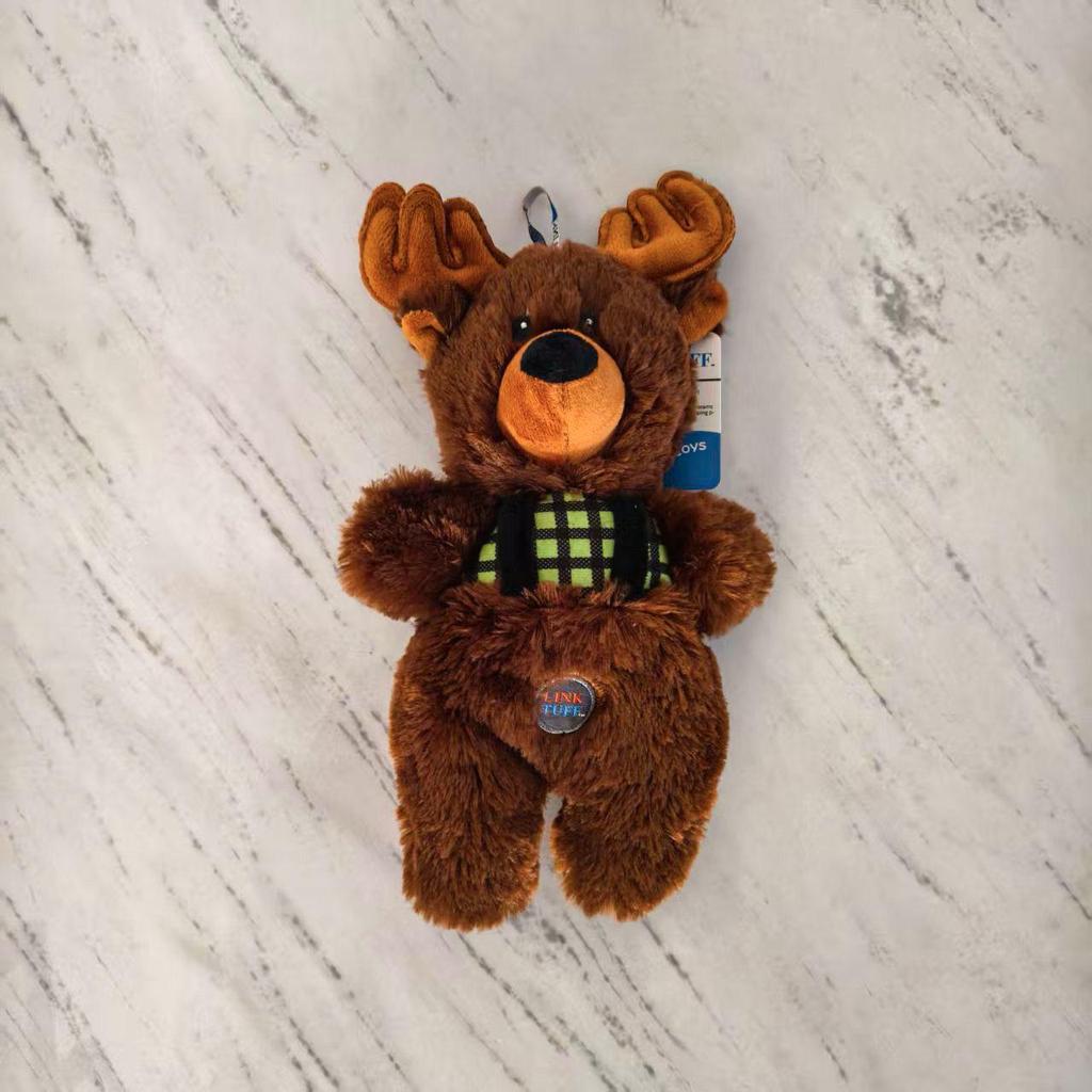 Animal Series Squeaky Teething Toy for Medium-Large Dogs - Teddy & Golden Retriever Design