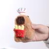 Capibara Plush Toy Cute Capybara Chef Doll Pendant Keychain Doll Gift Girl Ragdoll