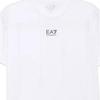Emporio Armani EA7 Solid Logo Print Short Sleeve T-Shirt Men Tops White 7M0000-44AF1-3754