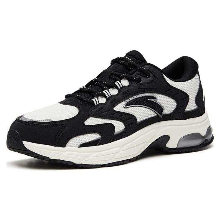 New Anta Cushioning Anti Slip And Wear Resistant Low Top Running Shoes Men's White Black 112315503-7