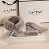 CACUSS Women's Warm Knitted and Plush Scarves & Neck Warmers