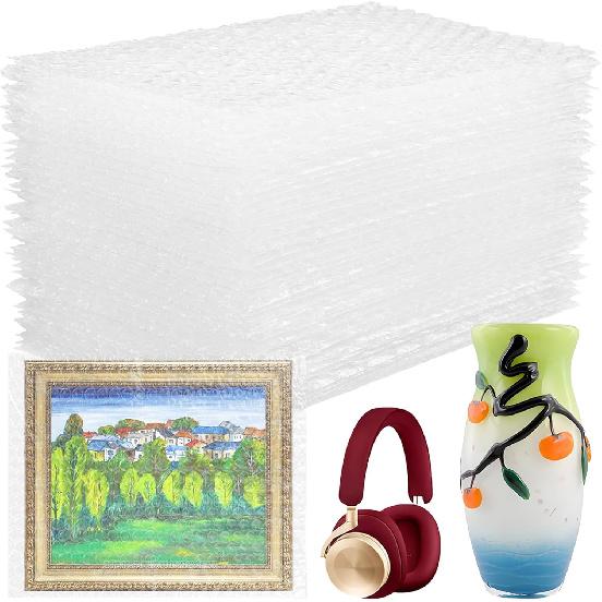 50PCS 8x10 Inch Bubble Out Bags, Clear Bubble Pouch Wraps Bags for Shipping Fragile Item, Protective Bubble Pouch Wrap Double Walled Cushioning Bags