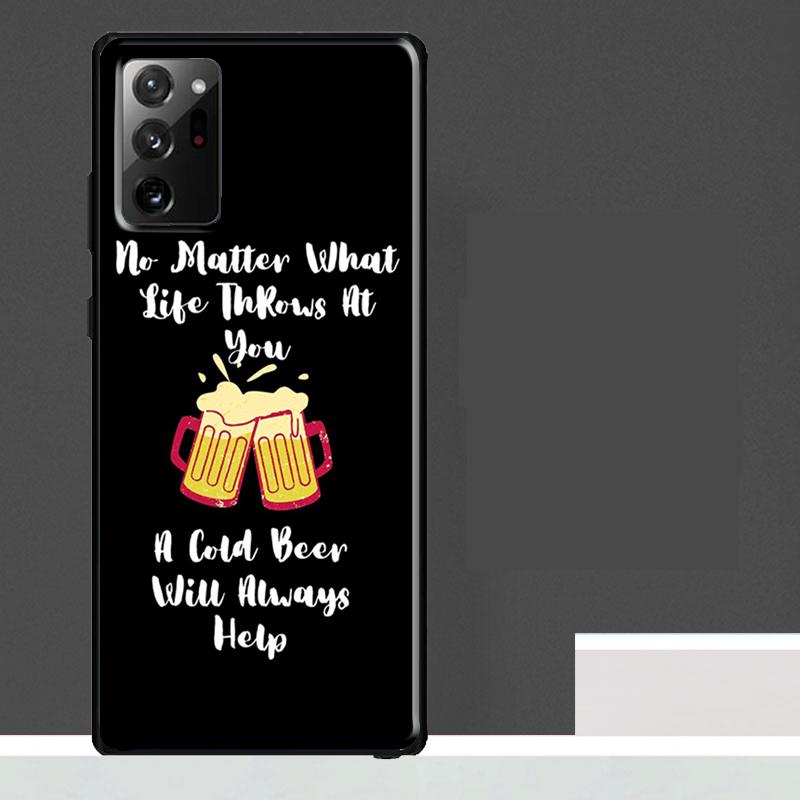 Drink Beer Red Wine Case For Samsung Galaxy S24 Ultra S23 S22 S21 S25 Ultra S9 S10 S20 Plus S25 FE Phone Cover
