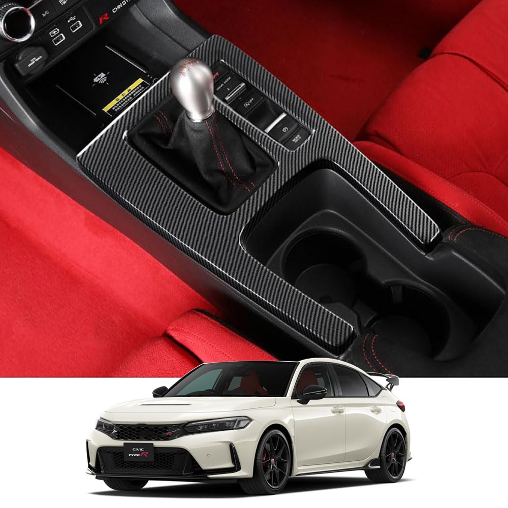 

For New Civic Type R FL5 Manual Transmission Center Control Panel Gear Panel Decorative Sticker Modification Civic Type R FL5 Accessories (Carbon