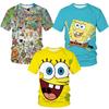 Cute 3d Spongebob Squarepants Cartoon T-shirt For Boys And Girls