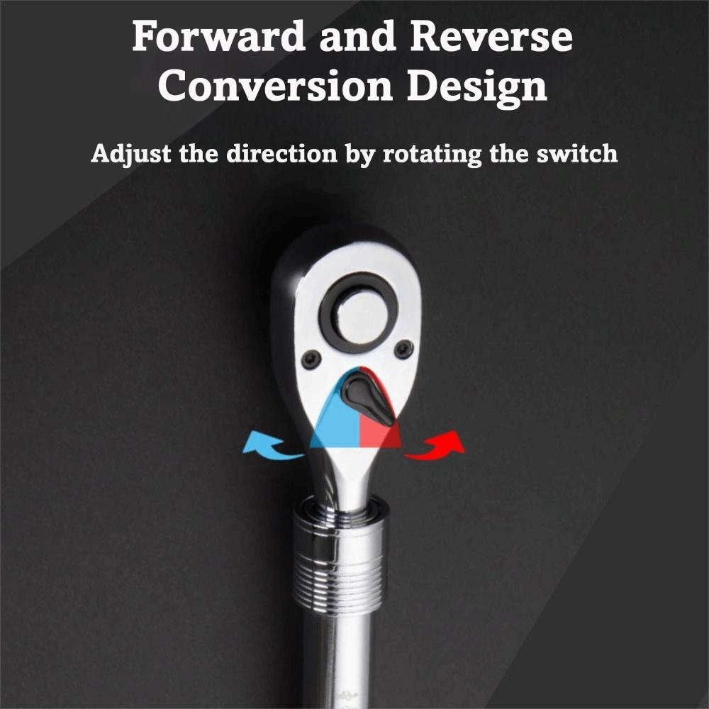 72 Tooth Ratchet Wrench Carbon Steel Flex Head Ratchet Extendable Ratchet  Multifunctional Tools