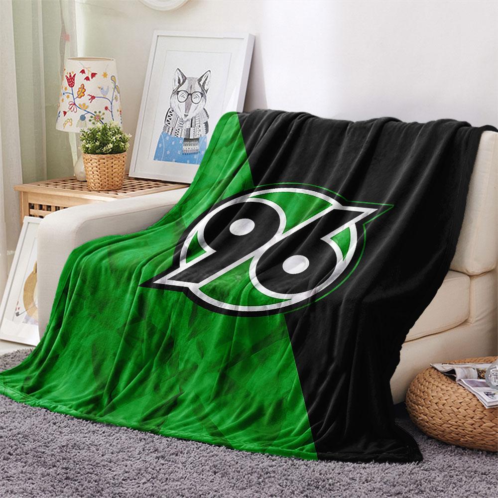 1PC Hannover 96 Patterned Flannel Blanket Suitable For All Seasons for Home Decor Warmth and Comfort Gifts Holiday Present