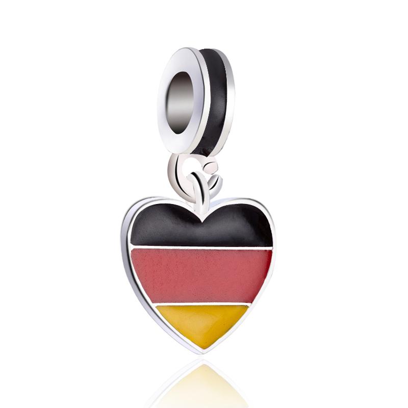 Einfacher Stil Nationalflaggen Anhänger Perlen Schmuckherstellung für Originalmarken Charms Armbänder Armreifen Schmuck für Frauen Geschenke