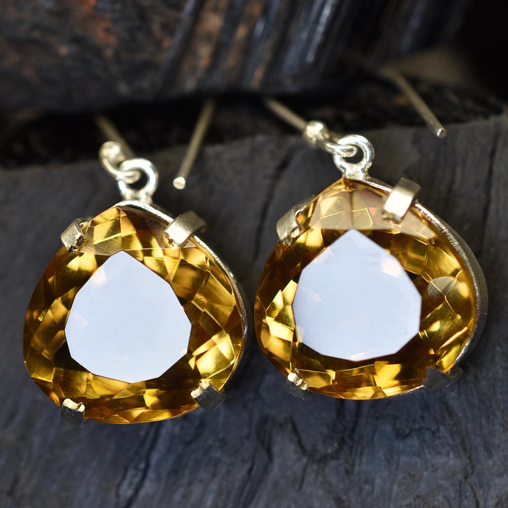 Stunning 70.9 Ct Natural Certified 7 Color Change Alexandrite Pear Earring Pair MY.ER-30-NS