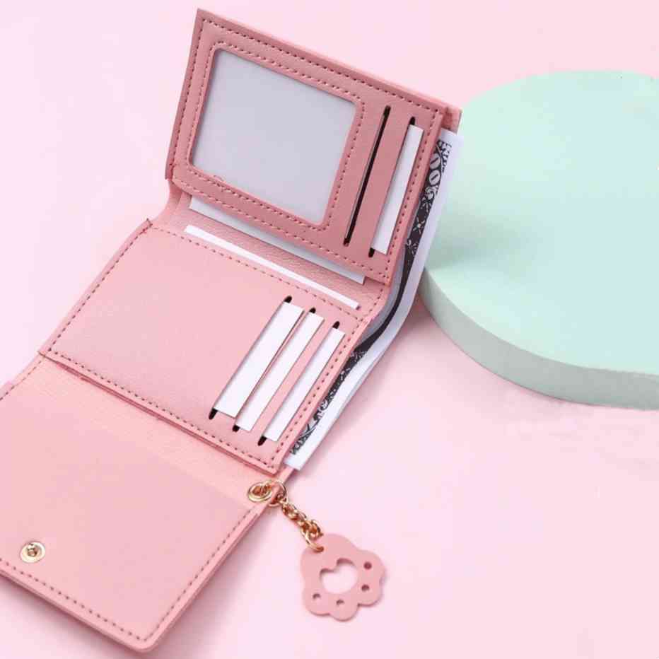 Dámská roztomilá kočičí peněženka Krátká peněženka z PU kůže Držák karet Pytlík na peníze Kreativní peněženka