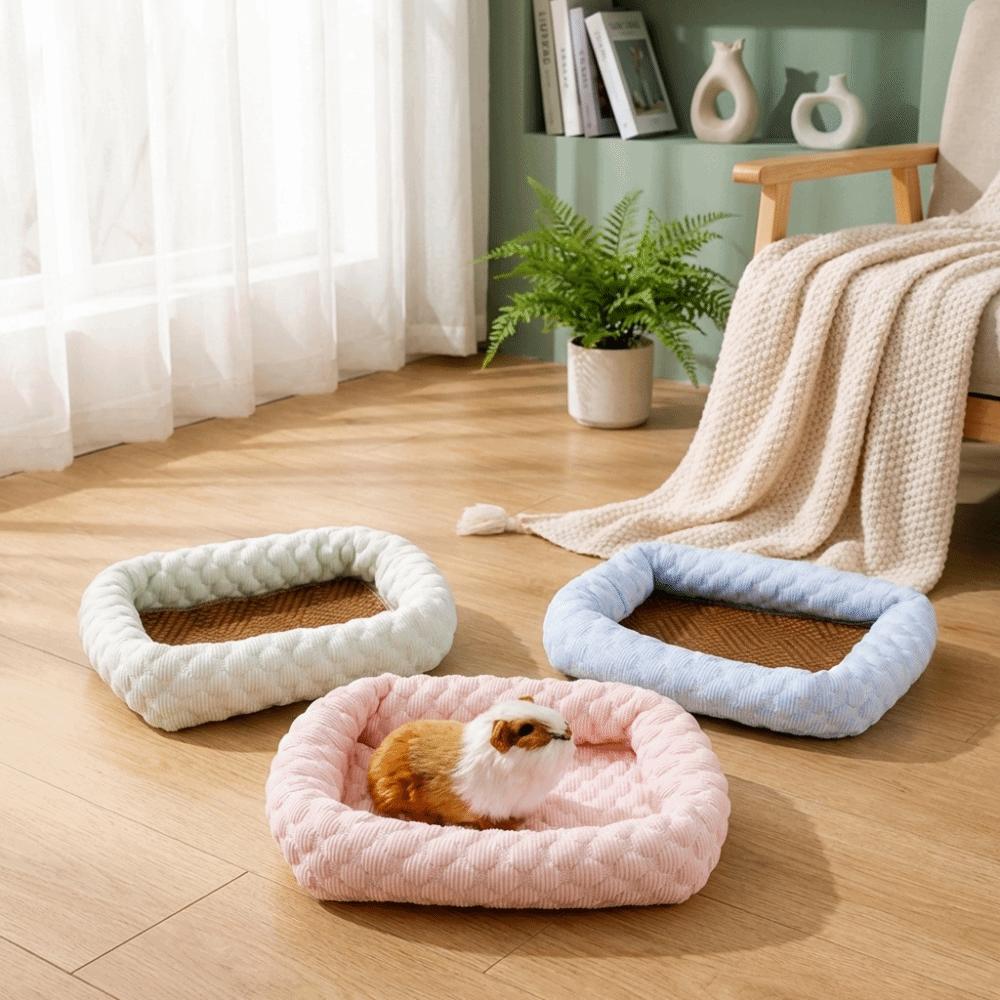 Detachable Hamsters Bed Pad Breathable Pet Sleeping Bed Rabbits Cooling Cushion Guinea Pigs