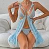 Sexy Lingerie For Woman Transparent Porno Sexual Clothing  Dress Erotic Underwear Nightdress With Thong Sleepwear